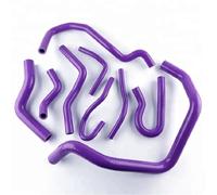 Turbo Hose Car Accessories Silicone Radiator Coolant Hose Kit for Civic SOHC D15 D16 EG EK 1.6L 1992-2000 Turbo Intercooler Hose Pipe(Purple)