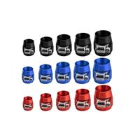Turbo Hose Pipe 1pc AN4 AN6 AN8 AN10 AN12 Car Hose Finisher Clamp Radiator Modified Fuel Pipe Clip Buckle Universal Clamps Oil End(AN10 Black)