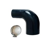 Turbo Hose Pipe Flexible Silicone Hose, 90 Degree Reducer, Variable Diameter, for Air Intake, High Pressure with 2 Clamps Car Pressure Lines & Hoses(Black,ID45-51mm)