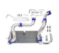 Turbo Intercooler Fit for RX7 RX-7 FD3S FD3 13B 1.3L Engine Twin Turbo 1993-1997 Turbo Bolt On Front Mount Intercooler Kit Intercooler Piping Kit(Blue)