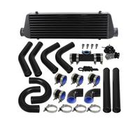Turbo Intercooler Kit Intercooler Piping Kit Aluminum Universal DIY Intercooler + 2.5" 63mm OD Piping + Turbo Blow Off Valve & Adpater Kit