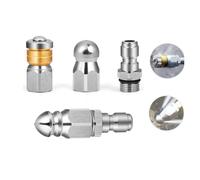 Turbo Nozzle, Sewer Jetter Nozzles Drain Cleaning Tips for Pressure Washer 1/4 Inch Quick Connector for Industrial Pipe Clean,Parts(Light Green)