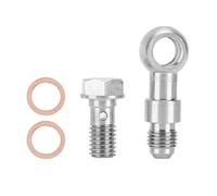 Turbo Oil Feed Bolt Kit M10X1.5mm with 1.8mm Restrictor, Stainless Steel Oil Feed Bolt for TD04 TD05 IHI VF30 - VF43 Radial Bearing Turbocharger