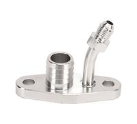 Turbo Oil Feed Inlet Flange Gasket Adapter Kit, Turbo Oil Feed Restricter Flange Turbo Oil Return Drain Flange Adapter with Accessories Metal Alloy for CT9 CT12 CT20 CT26