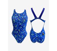 Turbo Origami Wide Strap Swimsuit Blue Women - S