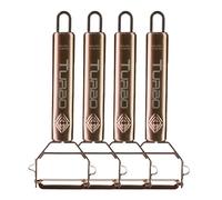 TURBO PRODUKTE Turbo Peeler Stainless Steel Rose Gold for Fruit and Vegetables - Forward and Reverse with Pendulum Blade for Left and Right Handed Users - Pack of 4, TSRG001-4