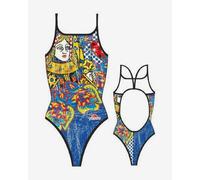 Turbo Queen Heart Vintage Thin Strap Swimsuit Women - M