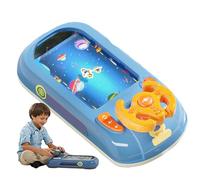 Turbo Race Interactive Game Set, 200 Challenges, Driving Steering Wheel Toy for Children, Adventure Obstacle Avoidance Desktop Car Racing Game