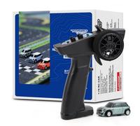 Turbo Racing 1/76 Scale Remote Control Car, 2.4G 4CH RWD Proportional Steering Drift Racing Car with LED Light & P31 Detachable Controller for Adults - RTR