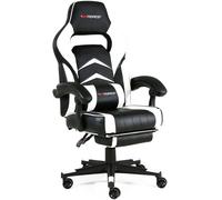 Gtforce Turbo Reclining Sports Racing Gaming Office Desk Pc Car Faux Leather Chair (white)