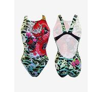 Turbo Red Dragon Wide Strap Swimsuit Multicolour Women - XL