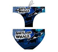 Turbo Save The Whale Waterpolo Swimming Brief Blue 5-6 Years Boys
