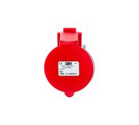 TURBO SHARK 224-6TT Portable Socket 32A 4P 400V Red IP44