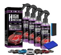 Turbo Shine Nexa 3 in 1 Car Coating Spray, Nexa Car Polish with Ceramic Protection, Multi-Use Nexa Turbo Shine for Deep Gloss and Scratch Repair (4pcs)