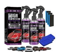 Turbo Shine Nexa 3 in 1 Car Coating Spray, Nexa Car Polish with Ceramic Protection, Multi-Use Nexa Turbo Shine for Deep Gloss and Scratch Repair (3pcs)
