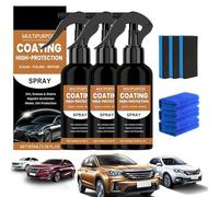 Turbo Shine Nexa 3 in 1 High Protection Quick Car Coating Spray, Nexa Turbo Shine Nano Spray Car, Car Coating Spray, Car Paint Quick Wax Polishing Spray, Nano Repair & Protective Coating (3)