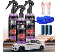 Turbo Shine Nexa, X3 Nexa Turbo Shine, Boomi Car Anti-Scratch Spray, 3 In 1 High Protection Fast Car Paint Spray, Automatic Manual Paint Color Change Cleaning Coating (100ml,3pcs)