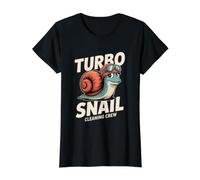 Turbo Snail Cleaning Crew Funny Reef Tank Aquarium Value Graphic T-Shirt, Women, Black, M