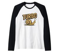 Turbo Snail Funny Turbo Slow Runner Joke Raglan Baseball Tee