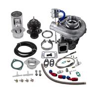 Turbo Solenoid Valve T3 T04E Turbo V-Band 400+HP Internal Wastegate+Oil Return+Feed Line Blow Off Pressure converter