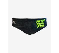 Turbo Swim-Bike Run Water Polo Trunks Black Yellow - XL
