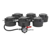 Turbo System Leakage Tester - 105mm to 130mm Adaptors - Pressure Gauge - Case