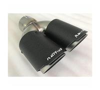 Turbo Tip Universal Dual Exhaust Pipe Muffler Tip Car Modification Exhaust Tip Muffler For BMW 3 Series(76MM IN -101MM OUT)