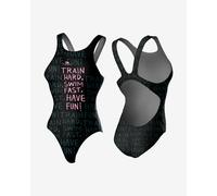 Turbo Train Hard Wide Strap Swimsuit Black Women - S