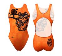 Turbo Wave Lucky Cat Swimsuit Orange 2XL Women