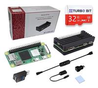 TurboBit Raspberry Pi Zero 2 W Pre Soldered Headers Starter Kit, Zero 2 W Aluminum Case, 20Pin GPIO Header, OTG Cable, MicroUSB Switch Cable, MicroUSB to OTG Cable, HDMI Adapter