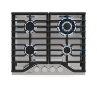 Turbocast gas hob | 304 stainless steel | 4-burner | professional cast iron holder | wok burner
