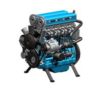 Turbocharged L4 Engine Model, 364+ PCS STEM Educational Kit for Adults & Teens, Functional Metal DIY Build with Moving Parts for Learning Mechanical & Automotive Engineering (BLUE)