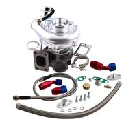 Turbocharger Assembly For T3 TO4E T04E V-band 420hp | Turbocharger 0.63 AR Oil Inlet Outlet Line Kit(Set)
