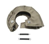 Turbocharger Protective Cover, Turbocharger Heat Shield Wrap, High - Temperature Resistant Turbo Barrier with Springs for T3 T4 T6 Turbochargers, Reduces Radiant Heat and (T4)