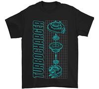 Turbocharger Schematics Muscle Car Drift Mens T-Shirt 100% Cotton Black XL