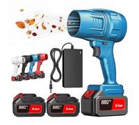 Turbodry Car Dryer, 2024 Upgrade Turbo Dryer Blower for Car, Portable Cordless Design, High Power 4000R/min, 650g High Thrust, for Outdoor Cleaning Fallen Leaves, Snow, Dust Removal (Blue*2Battery)