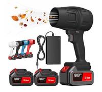 Turbodry Car Dryer, 2024 Upgrade Turbo Dryer Blower for Car, Portable Cordless Design, High Power 4000R/min, 650g High Thrust, for Outdoor Cleaning Fallen Leaves, Snow, Dust Removal (Black*2Battery)