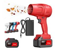 Turbodry Car Dryer, 2024 Upgrade Turbo Dryer Blower for Car, Portable Cordless Design, High Power 4000R/min, 650g High Thrust, for Outdoor Cleaning Fallen Leaves, Snow, Dust Removal (Red*1Battery)