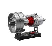 Turbofan Aircraft Engine That Works, 1/12 Scale Metal Mechanical Dual Spool Aircraft Engine Model, DIY Turbofan Engine Craft STEM Education Physical Experiment Kit (300+PCS)