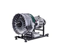 Turbofan Engine Model Kit, 1/10 Scale Mechanical Double Rotor Axial DIY Metal Jet Aircraft Ducted Fan Working Model for adults, collectors & stem display, 1000+PCS