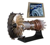 Turbofan Engine Model Kit, 1/24 Scale A38X 3D Printed Resin Turbofan Engine with Variable Speed for Physical Science Experiment Display