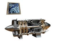 Turbofan Engine Model Kit, 1/24 Scale A38X 3D Printed Resin Turbofan Engine with Variable Speed for Physical Science Experiment Display