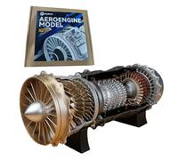 Turbofan Engine Model Kit, 1/24 Scale A38X 3D Printed Resin Turbofan Engine with Variable Speed for Physical Science Experiment Display