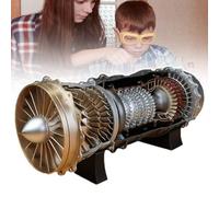 Turbofan Engine Model Kit, DIY Assembly Metal Engine for Educational STEM Learning and Hobby Enthusiasts