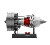 Turbofan Engine Model Kit That Works, Build Your Own Jet Engine 1/12 Mechanical Dual Spool High Bypass Ratio Working Metal Motor Aviation Gift - 300+Pieces DM121