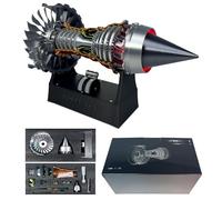 Turbofan Engine Model Kits.LED Flame Jet Engines Adjustable speed. 28CM TR900 aircraft engine Replica. Mechanical Engineering Education Toy and Desktop Ornaments Gift for Hobbyists (Assembly Version)