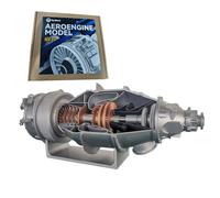 Turbofan Engine Model, PT6A DIY Assembly 3D Printed Functional Aircraft Turboprop Model Kit, Creative STEM Science Gift for Enthusiasts Collectors (100PCS)