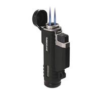 TURBOFLAME Ranger Black - Windproof Military Field Lighter - Perfect Mini Blow Torch For Camping and Outdoors