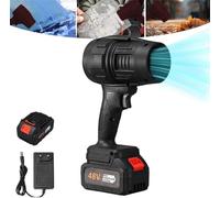 Turboglass Portable Car Blower - Powerful Storm Turbo Fan, Handheld Car Dryer With One Battery (Black)