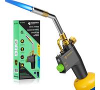 TURBOHEAT High-Intensity Propane Torch Head,Auto Trigger Start MAPP MAP Gas Torch Heavy Duty Propane Torch Head with Igniter Metal Handle MAP PRO Gas Torch Kit Blow Torch for Soldering Welding Brazing